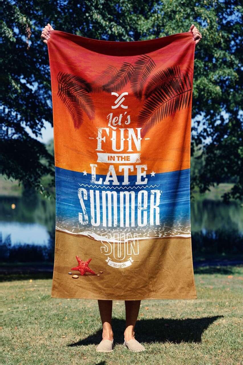 Prosop de plaja, L'essentiel Maison, Late Summer 70, 70x130 cm, Multicolor - imagine 6